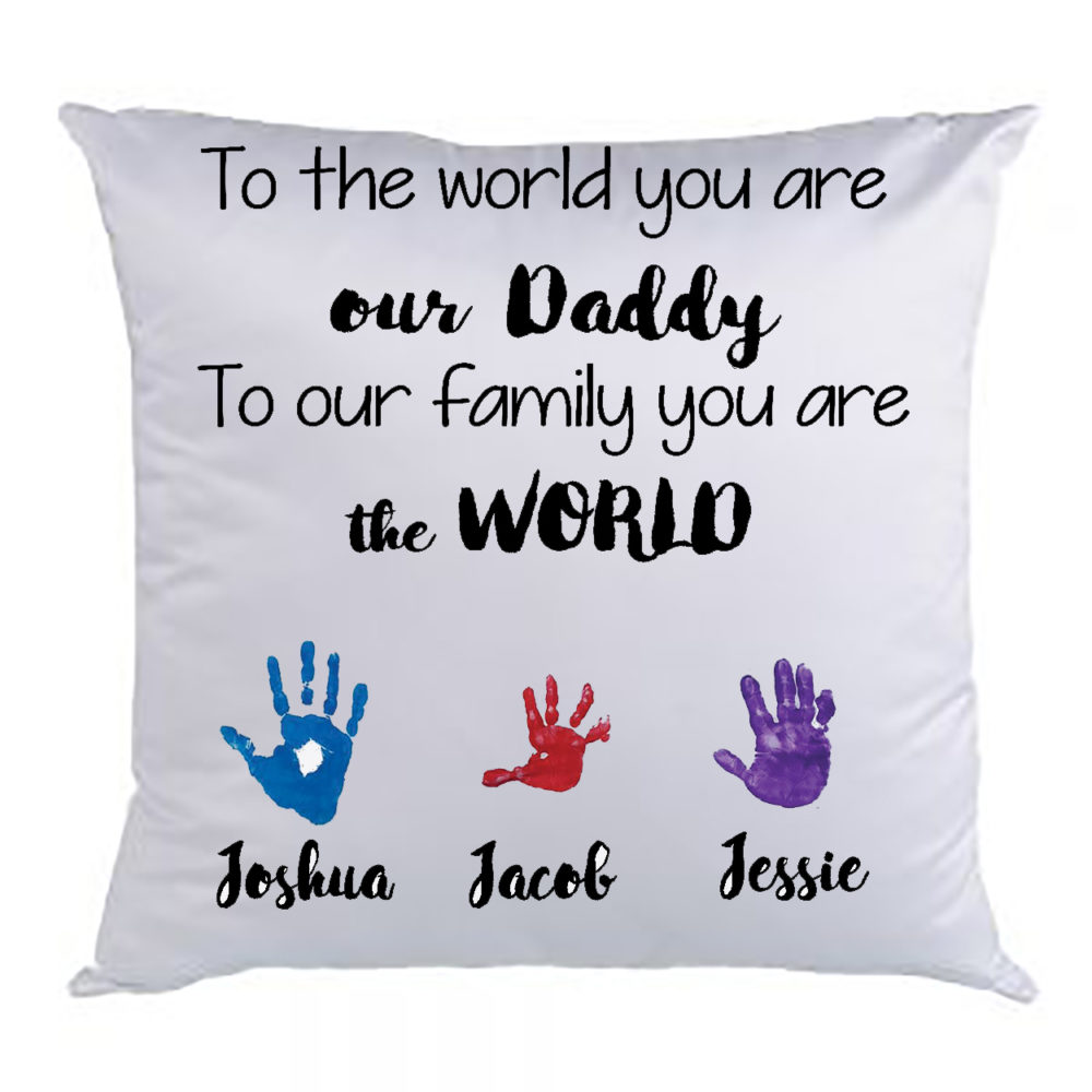 Kids hand/feet print pillow case