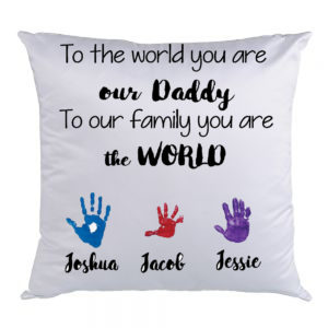 Kids hand/feet print pillow case