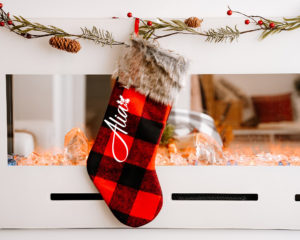 Plaid Christmas stockings