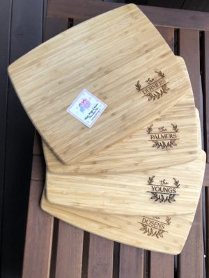 Open Wreath - Engraved Cutting Board