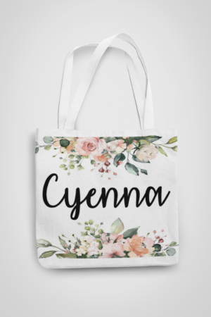 Personalized Floral Tote