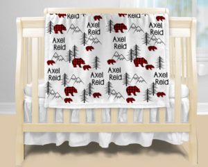 Personalized Baby Blanket - Canadian Bear