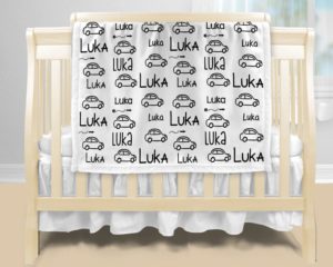 Personalized Baby Blanket - Cars