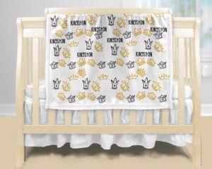Personalized Baby Blanket - Crown