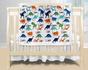 Personalized Baby Blanket - Dinosaur
