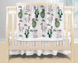 Personalized Baby Blanket - Llama