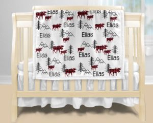 Personalized Baby Blanket - Canadian Moose