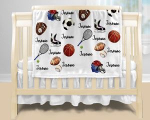 Personalized Baby Blanket - Sports