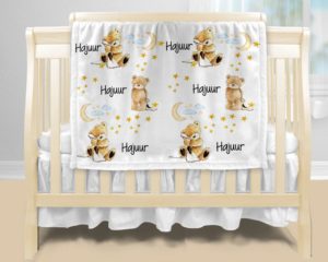 Personalized Baby Blanket - Teddy Bear