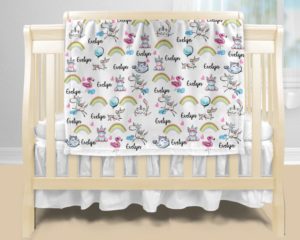 Personalized Baby Blanket - Magical Creatures