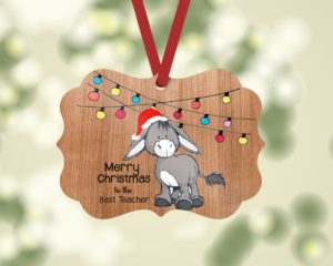 Donkey Best Teacher - Ornament