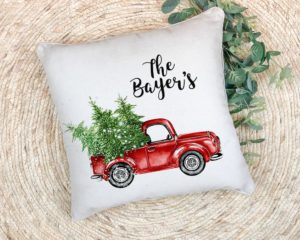 Christmas Truck - Personalized Pillow