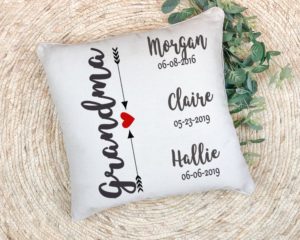 Grandkids Birthdate- Pillow