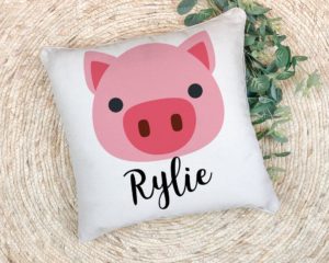 Personalized Pillow - Pig