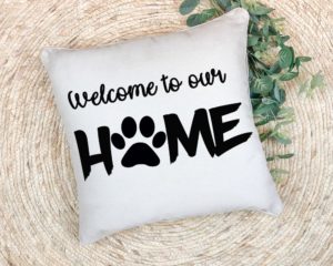 Paw Print Home Pillow
