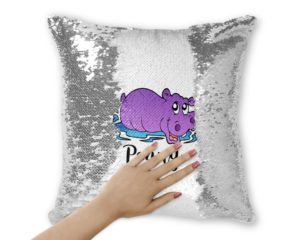 Hippo - Flip Sequin Pillow