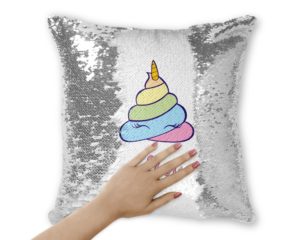 Rainbow Poop - Flip Sequin Pillow