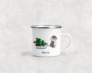 Penguin Sleigh - Camping Mug
